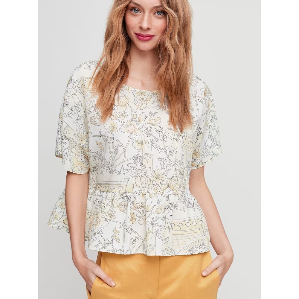 Wilfred Floral Peplum Blouse